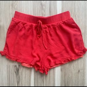 Red/Orange Ruffle Shorts